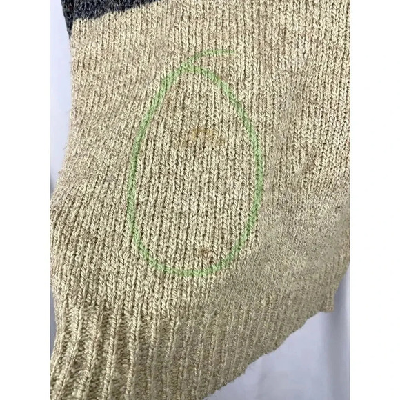 VTG Oak Tree Acrylic Chunky 90s Sweater Men's LARGE Retro Casual V-Neck - Picture 5 of 11